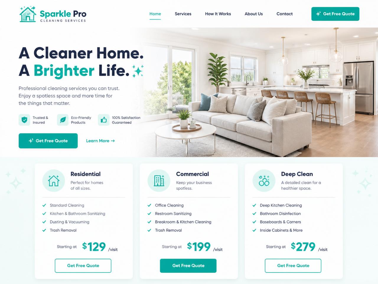 Sparkle Pro website preview